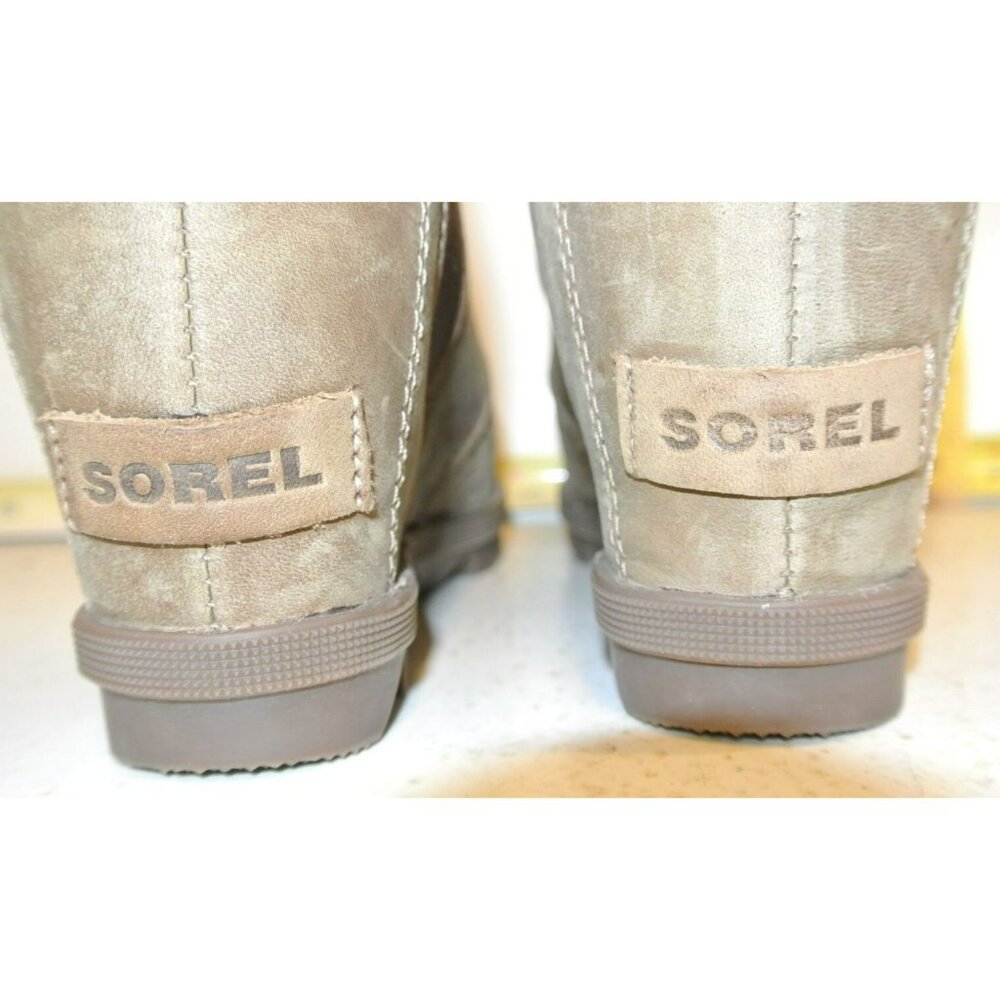 Sorel Slip on Arctic Joan of Arctic Wedge II Winter Leather Boots size 7.5 - Picture 5 of 9
